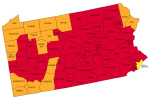 PA RADON AREAS